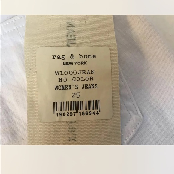 New Rag & Bone Store Exclusive Black White Jeans Women Denim Super Skinny 25 USA - Picture 9 of 11